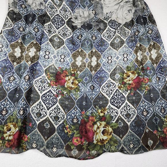 Anthropologie Hemant & Nandita Revolve Beaded Maxi Dress Silk Embellish Size XS - Picture 6 of 15